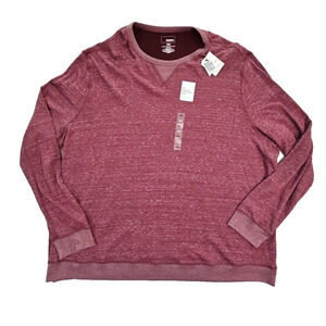 Sonoma Goods for Life Super Soft Crewneck Tee Size 4XB Long Sleeve Brick Red NWT
